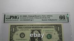 1 $ 1988 Répétiteur Numéro de Série Billet de Banque de la Réserve Fédérale PMG UNC66