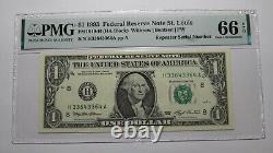 1 $ 1993 Répéteur Numéro De Série Réserve Fédérale Monnaie Note De Banque Bill Unc66epq