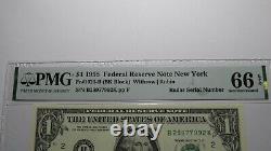 1 $ 1995 Numéro De Série Du Radar Réserve Fédérale Devise Bill Pmg Unc66epq