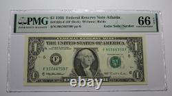 1 $ 1995 Numéro de série Radar Billet de banque de la Réserve fédérale PMG UNC66EPQ