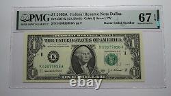 $1 2003 Numéro de série du radar Billet de banque de la Réserve fédérale PMG UNC67EPQ