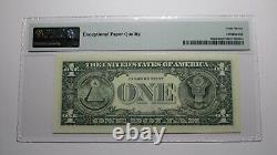$1 2003 Numéro de série du radar Federal Reserve Currency Bank Note Bill PMG UNC67EPQ