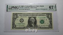 $1 2003 Répéteur Numéro de série Billet de banque de la Réserve fédérale PMG UNC67
