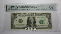 1 2003 Répétiteur Numéro de Série Billet de Banque Monnaie de la Réserve Fédérale UNC67EPQ