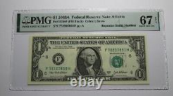 1 $ 2003 Répétition Numéro De Série Réserve Fédérale Monnaie Note De Banque Bill Unc67epq