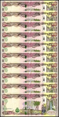 1/2 MILLION 500,000 10x 50,000 DINAR IRAKI IQD 2020+ MONNAIE AUTHENTIQUE PRISTINE