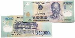 1 MILLION VIETNAM DONG = 2 x 500 000 Billet de banque vietnamien VND UNC