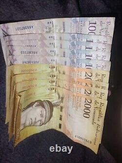 2000 Bolivares 2016 Billet de monnaie en papier du monde UNC