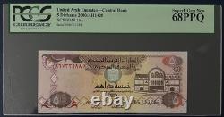 2000 Émirats Arabes Unis UAE 5 Dhs Superbe Gem UNC PCGS Monnaie 68 PPQ Pick 19a