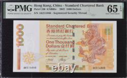 2002 Hong Kong 1000 Dollars P290 Billet de banque Monnaie UNC PMG 65