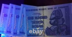 2008 100 TRILLION DOLLARS BILLET DE BANQUE ZIMBABWE AA P-91 GEM Unc Note Currency