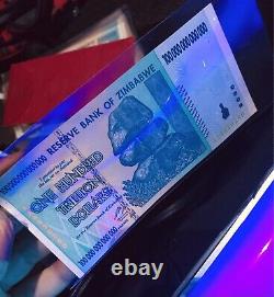 2008 100 Trillion Dollars Zimbabwe Banknote Aa P-91 Gem Unc Note Devise X1