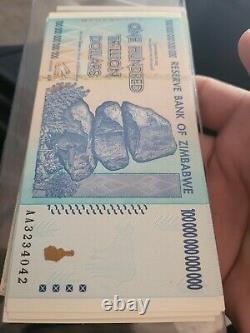 2008 100 Trillion Dollars Zimbabwe Banknote Aa P-91 Gem Unc Note Monnaie