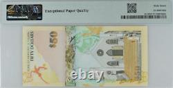 2009 Bermudes 50 Dollars P61A BANQUE NOTE MONNAIE UNC PMG 67 EPQ A/1
