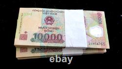 200 pièces x VIETNAM 10000 (10 000) dongs, P-119, polymère, lots de billets UNC