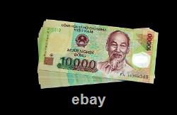 200 pièces x VIETNAM 10000 (10 000) dongs, P-119, polymère, lots de billets UNC