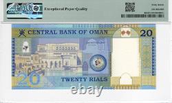 2010 Oman 20 Rials Commemoratif P-46 (AH 1431) Superbe Gem UNC 67 EPQ PMG