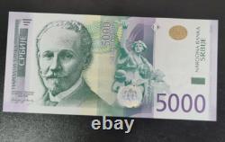 2016 Serbie 5000 Dinars Billet de Banque Monnaie Neuf Aa 0007780