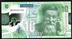 2017 DANSKE BANK LTD Belfast billet de banque de 10 £ UNC nouveau vrai polymère monnaie d'Irlande