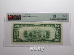 20 $ 1929 Thayer Kansas KS Billet de Banque de Monnaie Nationale Ch. #9465 UNC64 PMG