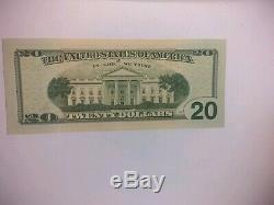 20 $ Dollar Remarque Avec Fancy Numéro De Série Ladder Brisé Monnaie Américaine Unc 2013 Frb