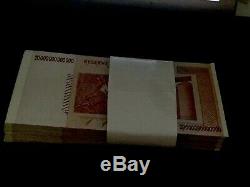 20 Trillions De Dollars En Dollars Zimbabwéens Banque Aa 2008 Série De Monnaies 100 Billets Non Joints