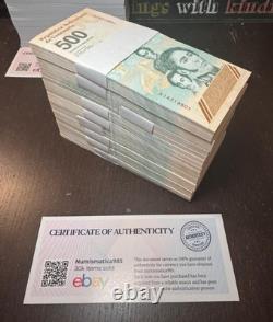 20 x VENEZUELA 500 DIGITALES 2023 UNC NOUVEAU 500 ? Millions de Bolívares COA Inclus