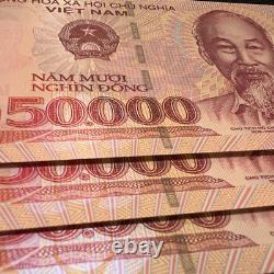 20x Vietnam 50000 Dong Billet en Polymère Monnaie du Monde UNC 1 Million