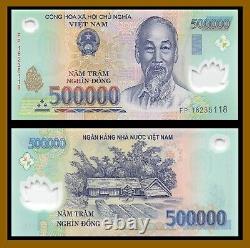 2 x Vietnam 500000 Dong (1 Million) VND Monnaie non circulée