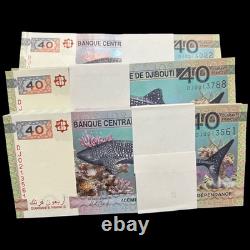 300x Djibouti 40 Francs 2017 Billets en Vrac UNC Monnaie Papier Billet Note
