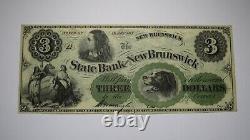 $3 18 Nouveau-brunswick New Jersey Obsolète Monnaie Note Bill Restant Unc+