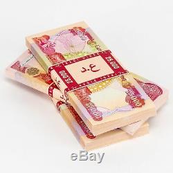 3 X 25 000 Nouveaux Billets Irakiens Dinar Irak Monnaie 75000 Uncirculated 25k Iqd
