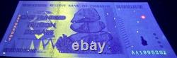 3 Zimbabwe 100 Trillions de Dollars 2008 AA P-91 Billet Neuf UNC Monnaie Zim avec COA