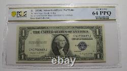 3 billets de banque en certificat de silver de 1 $ 1935-G exemples consécutifs UNC64PPQ