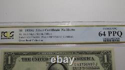 3 billets de banque en certificat de silver de 1 $ 1935-G exemples consécutifs UNC64PPQ