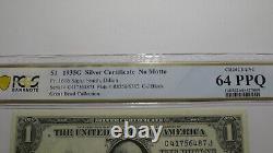 3 billets de banque en certificat de silver de 1 $ 1935-G exemples consécutifs UNC64PPQ