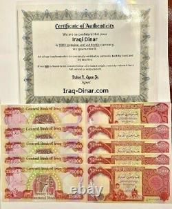 4 X 25 000 Iqd = 100 000 Billets De Banque Iraquiens Dinar Unc (iraq Currency)
