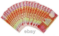 500 000 DINARS IRAKIENS 20 NEUFS Billets de 25K de la monnaie irakienne, vérifiés UV