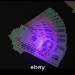 500 000 Dongs X 10 Billets de Banque 5 Millions de Monnaie Vietnamienne Vnd Billets de Polymère Non Circulés
