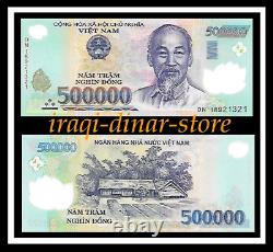 500 000 Vietnam Dong et 50 000 Dinar Irakien Billet de banque non circulé Nouveau