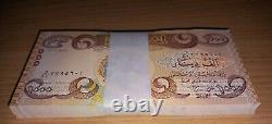 500 Pcs Irak 1000 DINARS Nouveaux 2018 5 BUNDLE UNESCO UNC Billet de Monnaie Irakien