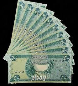 50 000 Nouveaux Dinars Irakiens, 100 X 500 Dinars Iqd Notes Unc Argent Iraq Devise Active