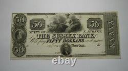50 $ 18 Newton New Jersey Nj Obsolète Devise Note De Banque Restante Bill Unc++