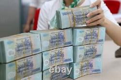 50 millions de dôngs vietnamiens, 100 x billets de polymère de 500 000 dôngs, non circulés, billets de banque VND.