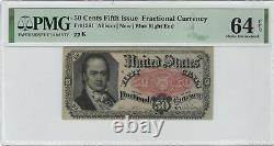 50c 1875 Fifth Issue Fractional Currency Pmg Choice Unc 64 Epq Fr#1381