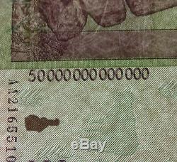 50x 50 Billions De Zimbabwe Dollars Monnaie De L’argent. Unc USA Vendeur