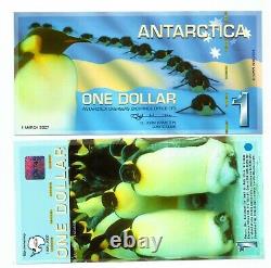 50x Antarctica 1 Dollar Billet De Banque World Paper Money Unc Devise Art Note Penguin