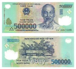 5 000 000 VND 500 000 Dong Viet Nam x 10 Billets de banque du Vietnam Neuf Gros
