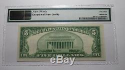 $ 5 1929 Brea Californie Ca Banque Nationale Monnaie Note Bill Ch. # 13877 Unc63 Epq