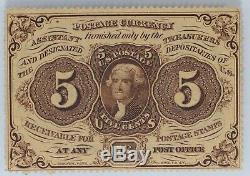 5 Cent Premier Numéro Fractional Currency Fr # 1228 Pmg Choix Unc 64 (001)